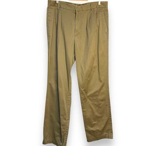 Dockers D3 Khaki Pants Men's 36 X 34 Brown Straight Leg Pockets Zip Work Casual